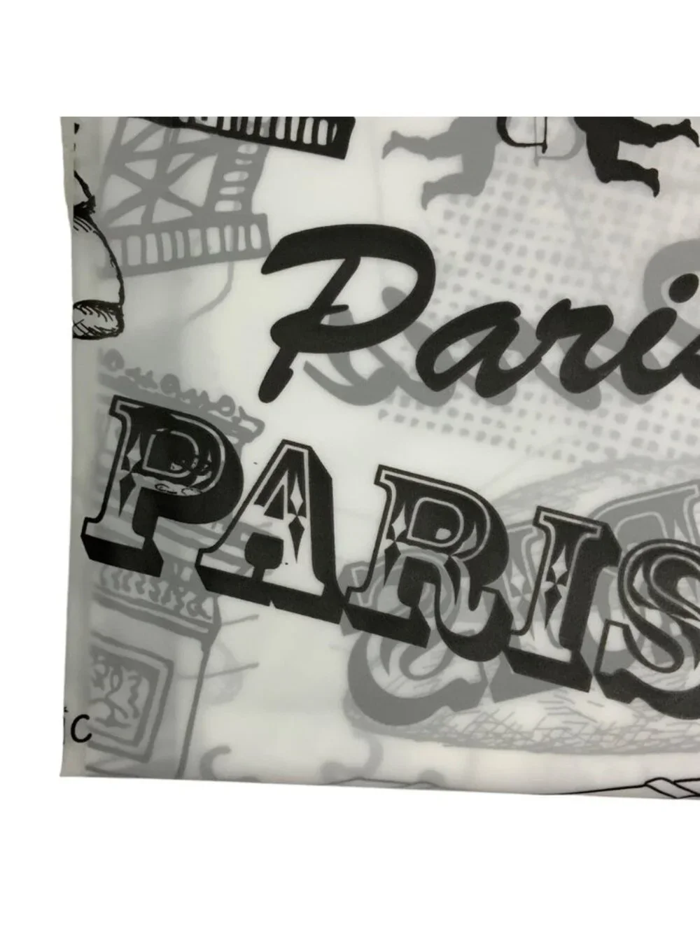 Paris Eiffel Tower French Shower Curtain Parisian Decor Black White 70 X 72 in